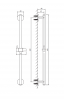 OMNIRES Drążek prysznicowy, 66 cm DR12CP